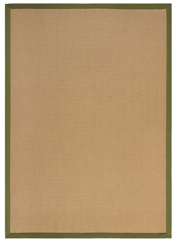 Tapete de Juta com Orla Verde