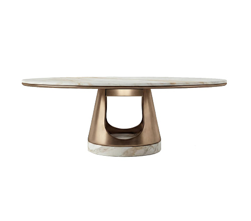 Mesa de Centro Redonda Aura com Base em Arco