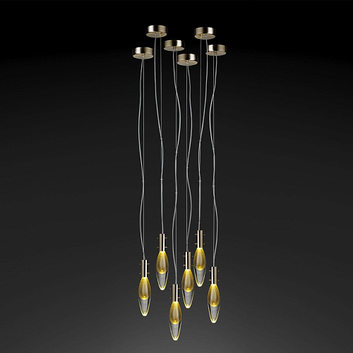 Suspensão Murano Drops de 6 Lâmpadas