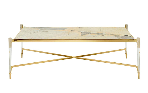 Mesa de Centro Rectangular com Tampo em Mármore
