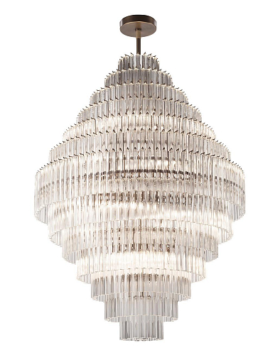 Lustre Brunito em Latão e Murano Triedro