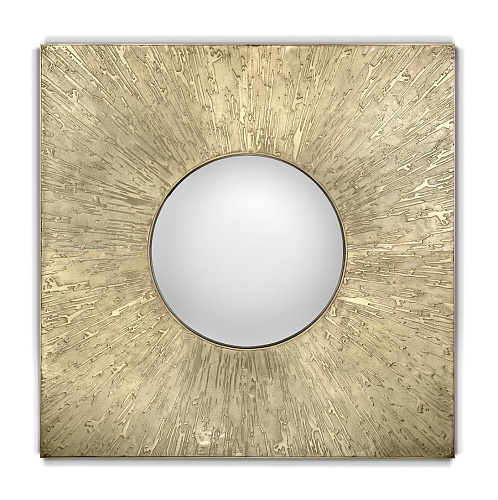 Espelho de destaque quadrado em latão