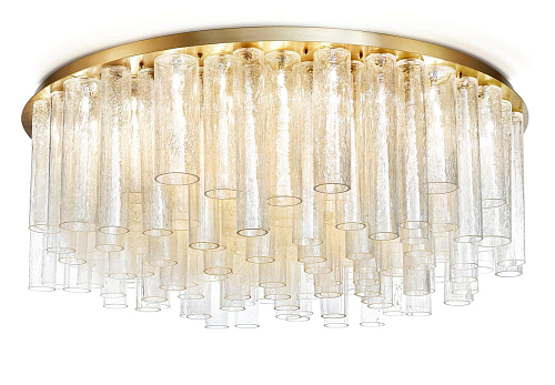 Lustre Cilíndrico em Murano Dourado