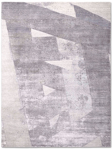 Tapete Snow Prateado Tecido à Mão