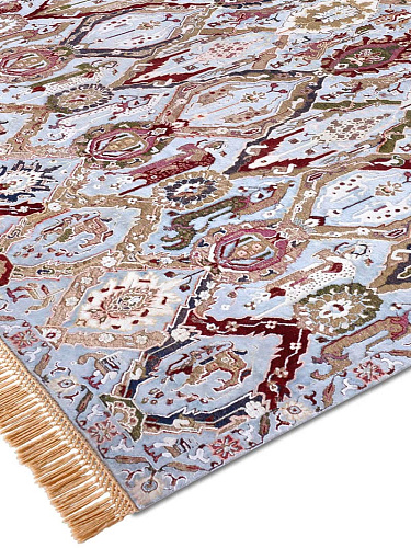 Tapete KavaBagh Azul Feito à Mão Luxury