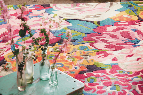 Tapete Rose & Peony Cereja