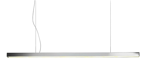 Lustre em Barra LED Quadrada em Níquel Polido