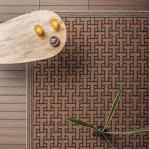 Tapete Exterior Monogram Castanho