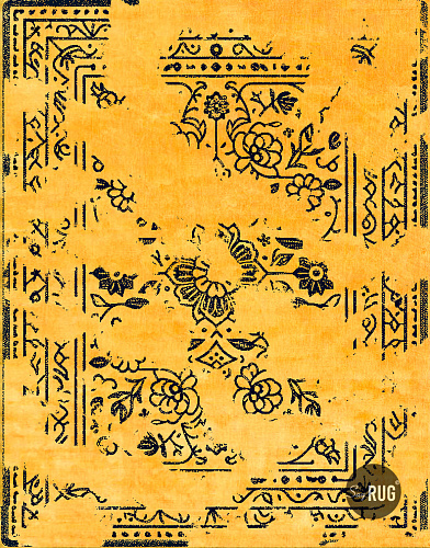 Tapete Agra Preto / Dourado