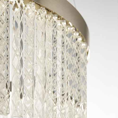 Lustre em Cristal Triedro Gravado à Mão