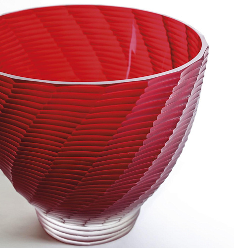 Vaso Italiano em Vidro de Murano Feito à Mão