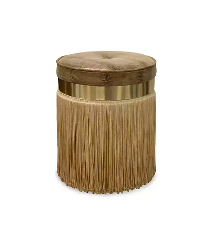 Banquinho couro Isabella