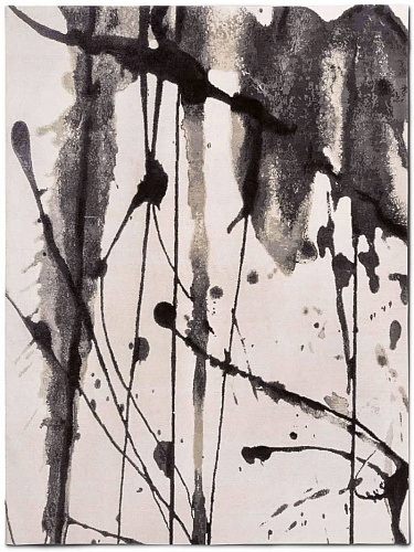 Tapete Preto e Branco Feito à Mão Luxury