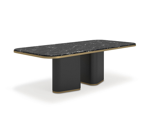 Mesa de Jantar Edmond em Mármore Escuro