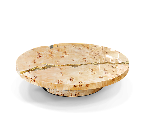 Conjunto 3 Peças Mesa de Centro Dominion Raiz Choupo