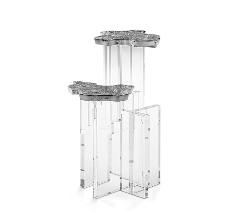 Mesa de Apoio Prateada Celeste