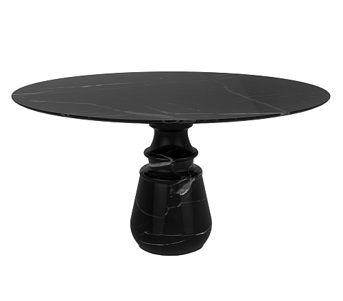 Mesa de Jantar Redonda Nero Marquina Obsidian