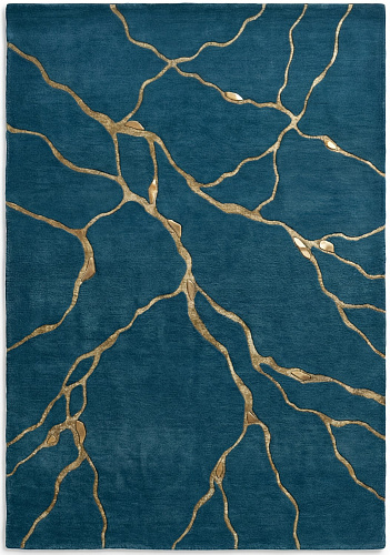 Tapete Golden Veins Blue