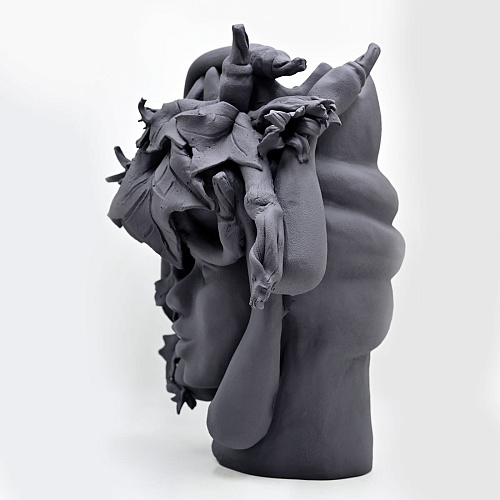 Escultura Moor's Head cinzenta