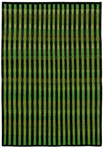 Tapete Gamba Vertical Stripes Preto Verde