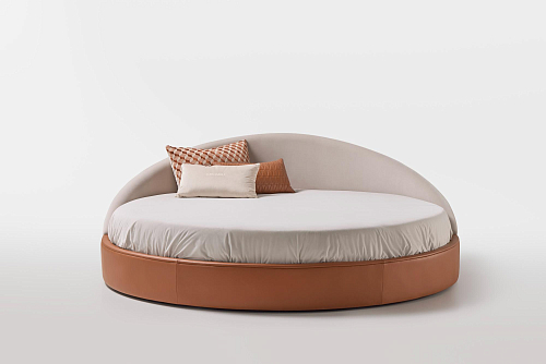 Cama Redonda em Pele Arco
