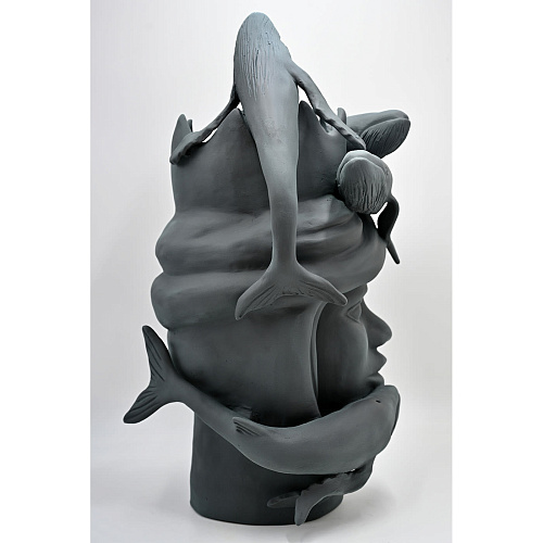 Escultura Moor's Head cinzenta