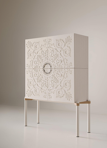 Móvel de Bar Branco Contemporâneo Alexandra