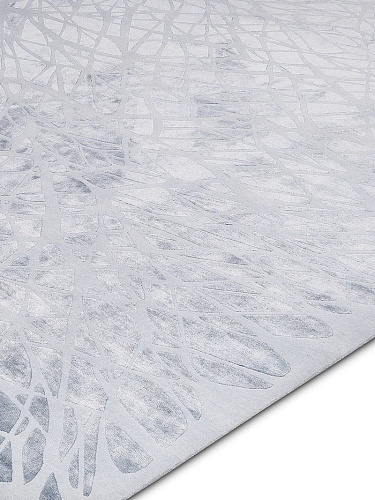 Tapete Dresden Prateado Luxury Feito à Mão