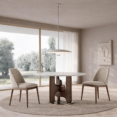 Mesa de Jantar Redonda com Tampo em Mármore Clifford