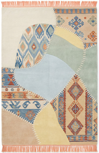 Tapete Patchwork Grid Blue