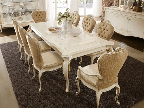 Mesa de Jantar Italiana Bege