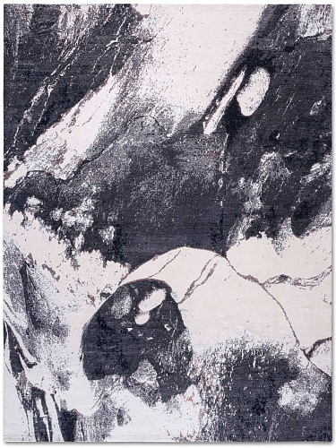 Tapete Preto e Branco Feito à Mão