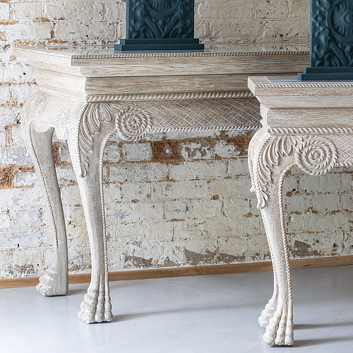 Mini Consola York Venetian White Oak