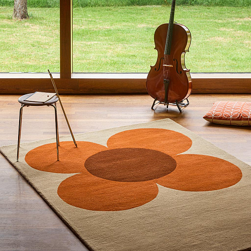 Tapete Flower Placement Pumpkin/Ecru