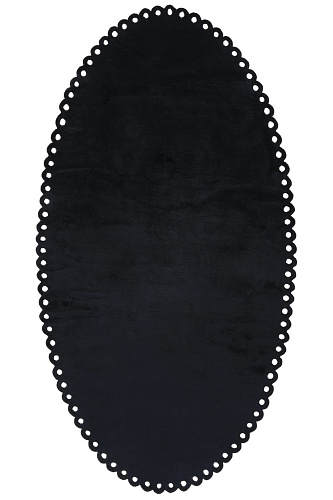 Tapete Lace With A Carpet Face Oval Tecido à Mão