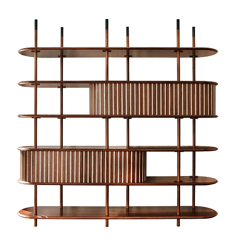 Estante Modular Moderna em Madeira Maciça