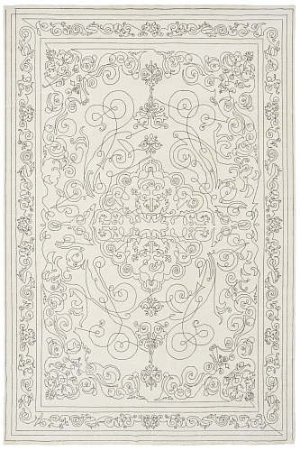 Tapete One-Stroke Tecido à Mão