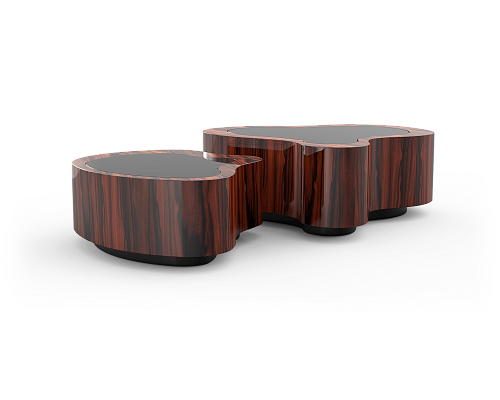 Conjunto de Mesas de Centro Crest Pau Santo