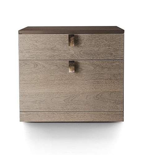 Gaveteiro escritório pequeno tampo couro