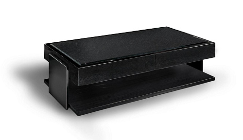 Mesa de Centro Preta com Gavetas