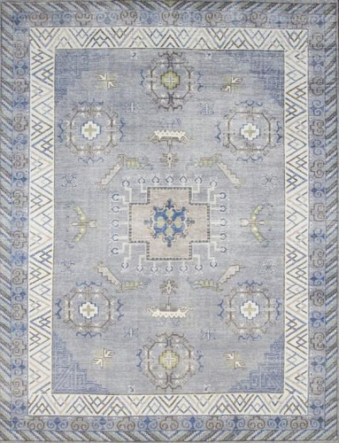 Tapete Khotan Feito à Mão Lã