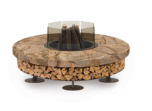 Lareira exterior mármore Ercole