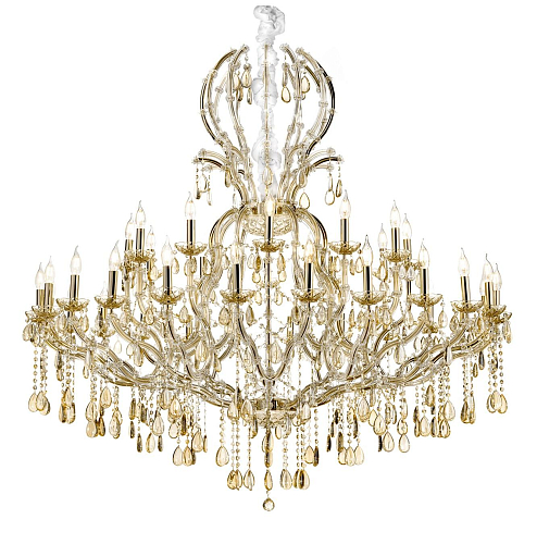 Lustre Mariateresa com Pendentes de Vidro Mel