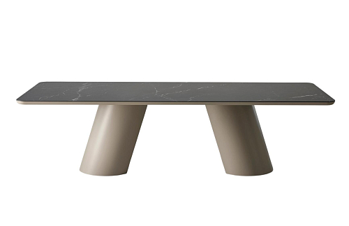 Mesa de Jantar Altea com Tampo em Cerâmica Preta
