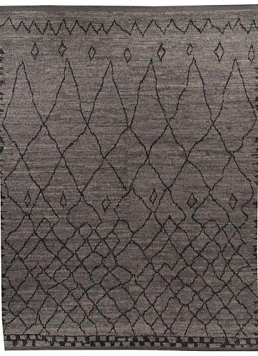 Tapete Berber Castanho Pelo Alto