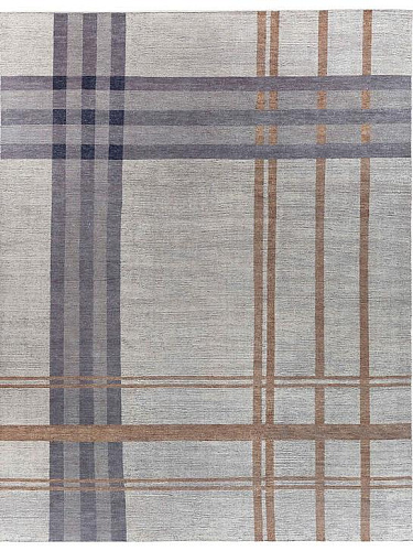 Tapete Feito à Mão Turco Xadrez