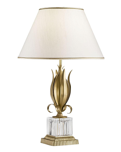 Candeeiro de Mesa em Cristal Ouro Envelhecido