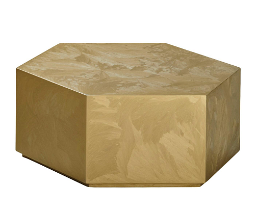 Mesa de Centro Hexagonal Dourada