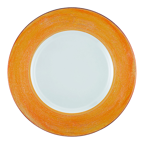 Sousplat Laranja com Fio Prateado