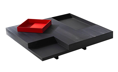 Mesa de Centro Preta em Madeira